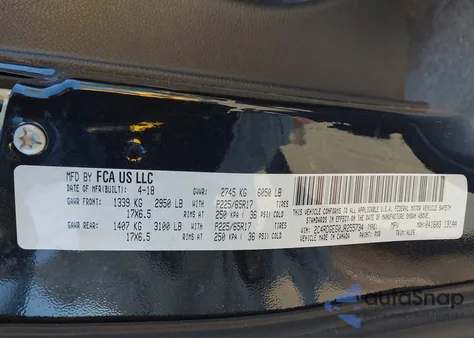 2018 Dodge Grand Caravan Gt z USA, uszkodzony, nr VIN 2C4RDGEG0JR255734